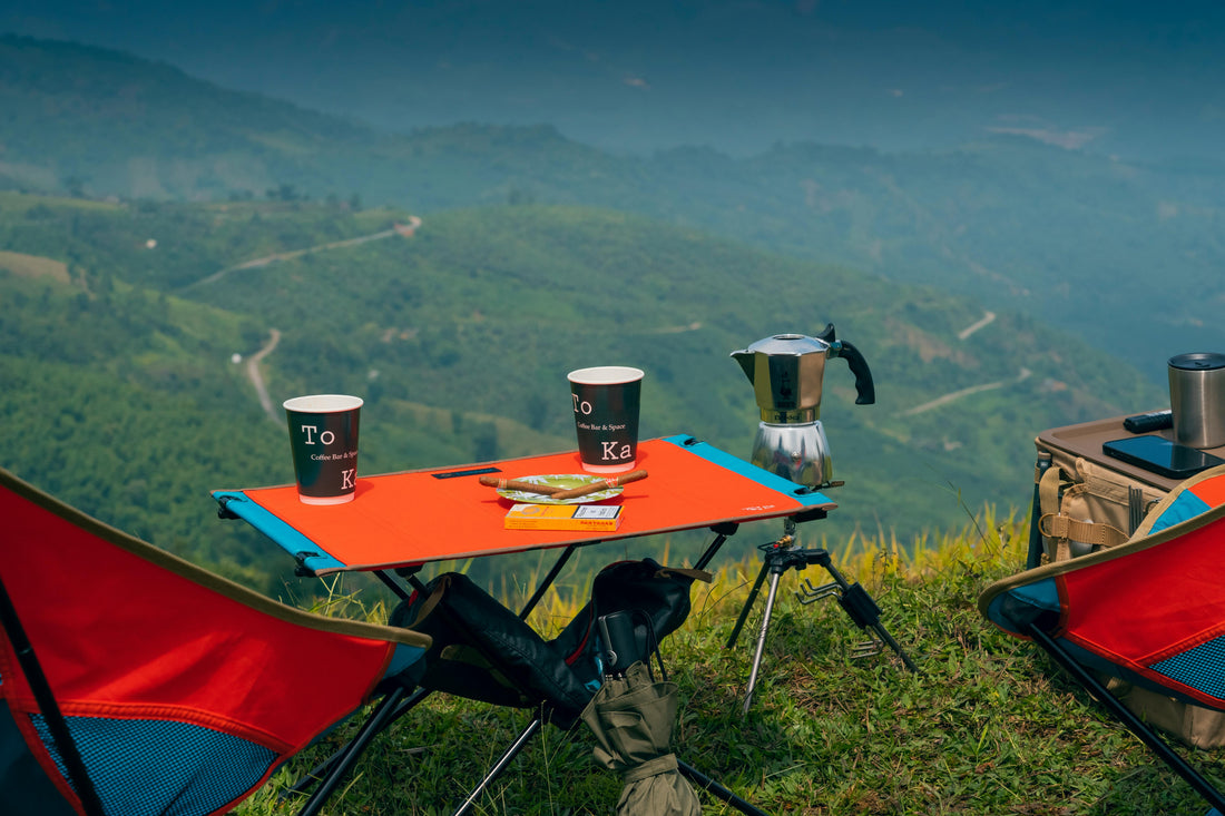 Mountain landscape with coffee farms in Tanzania