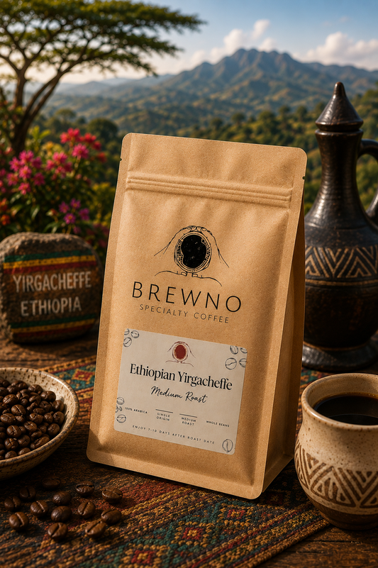 Ethiopian single origin medium roast coffee beans